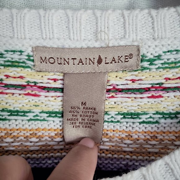 Mountain Lake | Fair Isle Ramie Bright Sweater - Picture 4 of 5